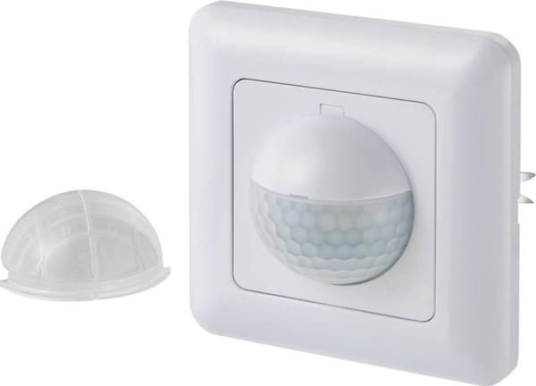 Sygonix SY-4755362 PIR bevægelsesdetektor Væg, Flush mount 190 ° Triac Hvid