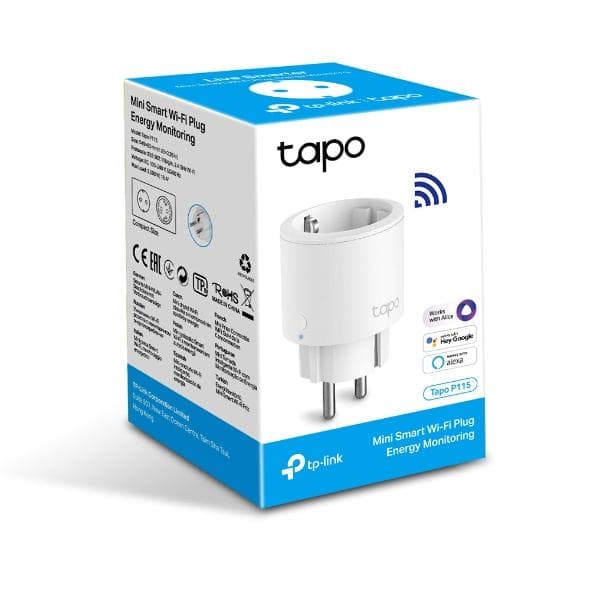 TP-Link Tapo P115 - Mini Smart Plug - Energianvalvonta - 1 kpl