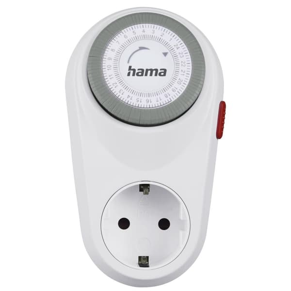 Hama Curved mekanisk timer til indendørs, 15-minutters intervaller, hvid (00223302)