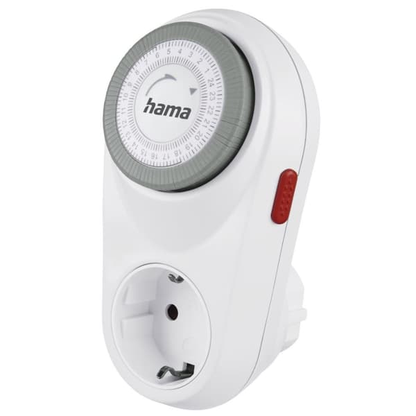 Hama Curved mekanisk timer til indendørs, 15-minutters intervaller, hvid (00223302)