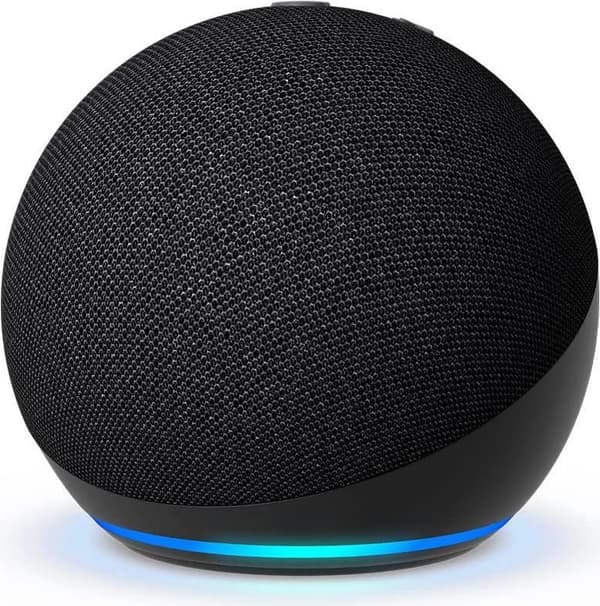 Amazon Echo Dot (5. generation) - Amazon Alexa - Sfærisk - Sort - Tysk - Engelsk - Spansk - Fransk - Italiensk - Android - Fire OS - 4,4 cm (B09B8X9RG
