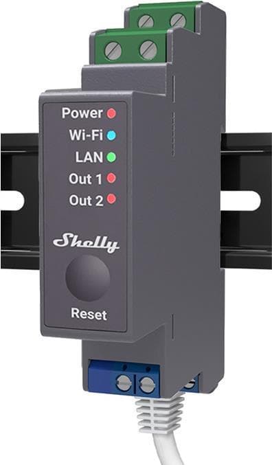 Home Shelly Relay "Pro 5.10cm (2") WLAN & LAN Switch Actuator Maks. 25A BT (Shelly Pro2)