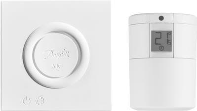 Danfoss Ally Starter Set - Kylartermostat & Gateway - Precise Smart Digital Termostat kompatibel med Amazon Alexa, Google Assistant & Zigbee - App & V
