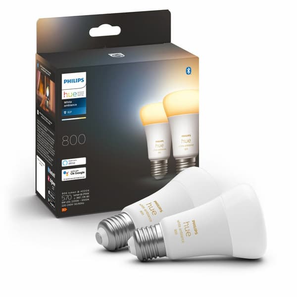 Philips Hue White Ambiance E27 2-pack