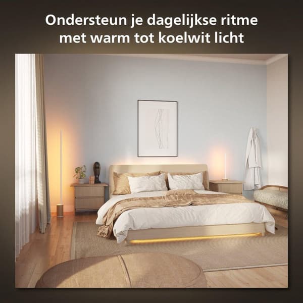 Philips Hue Valkoinen ja värillinen tunnelma Hue Gradient Signe Pöytävalaisin - Älykäs pöytälamppu - Valkoinen - LED - Ei-vaihdettava hehkulamppu (lam