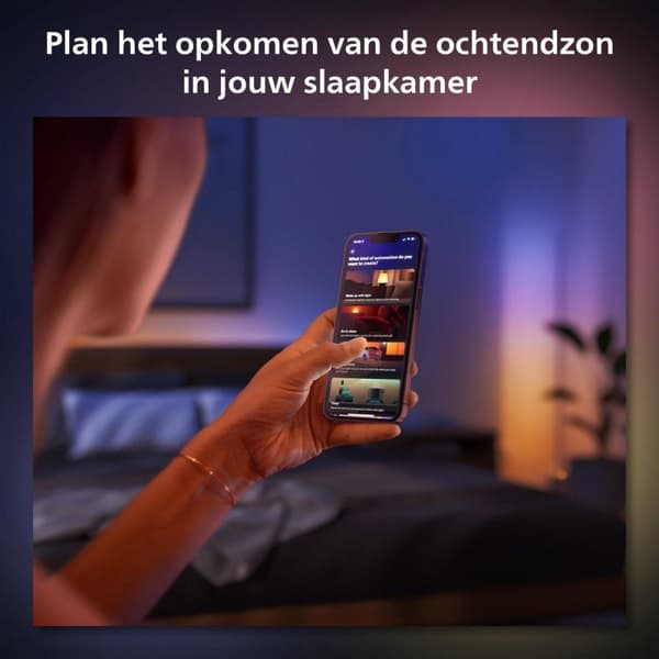 Philips Hue Valkoinen ja värillinen tunnelma Hue Gradient Signe Pöytävalaisin - Älykäs pöytälamppu - Valkoinen - LED - Ei-vaihdettava hehkulamppu (lam