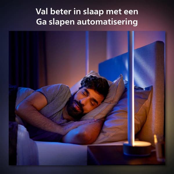 Philips Hue Valkoinen ja värillinen tunnelma Hue Gradient Signe Pöytävalaisin - Älykäs pöytälamppu - Valkoinen - LED - Ei-vaihdettava hehkulamppu (lam