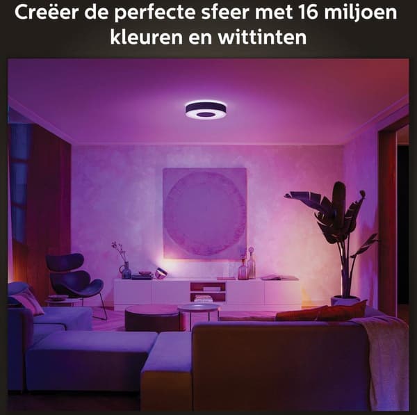 Philips Hue Valkoinen ja värillinen tunnelma Infuse suuri kattovalaisin - Älykäs kattovalaistus - Musta - Bluetooth - LED - Ei-vaihdettava hehkulamppu