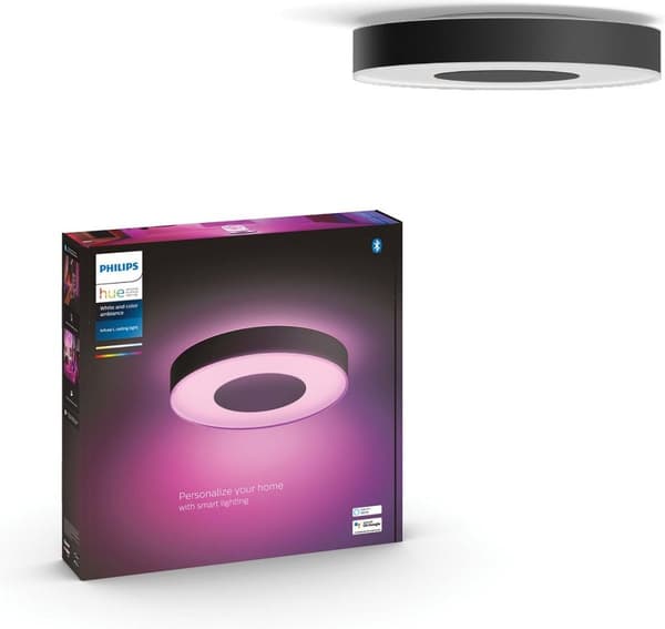 Philips Hue Valkoinen ja värillinen tunnelma Infuse suuri kattovalaisin - Älykäs kattovalaistus - Musta - Bluetooth - LED - Ei-vaihdettava hehkulamppu