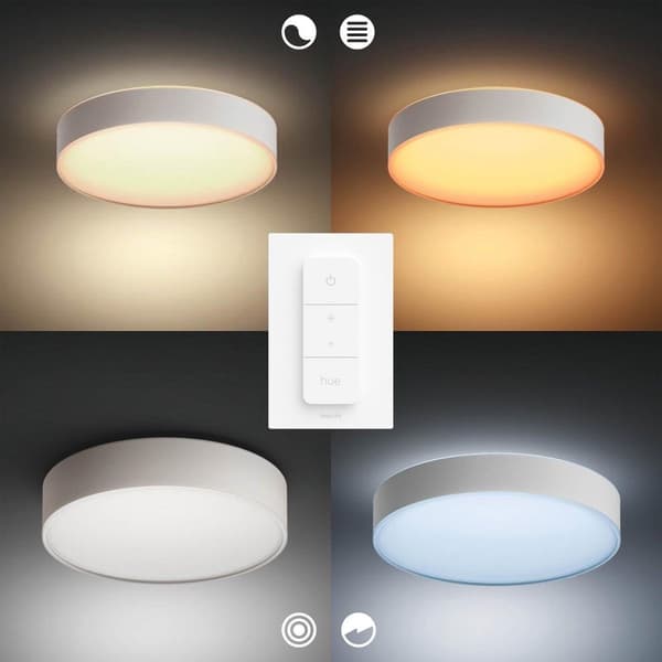 Philips Hue White Ambiance Enrave loftslampe M hvid 2400lm inkl. lysdæmperkontakt (4115931P6)