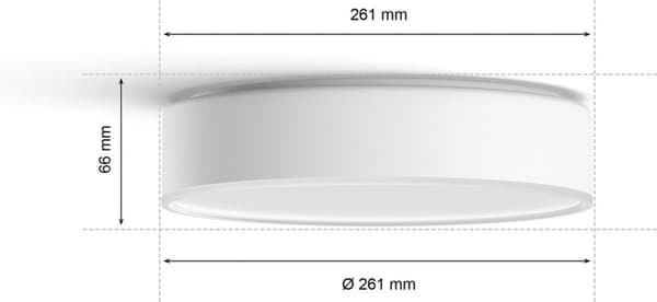 Philips Lighting Hue LED-loftspotlight 4115831P6 Enrave LED indbygget 9,6W varm hvid til kølig hvid (4115831P6)