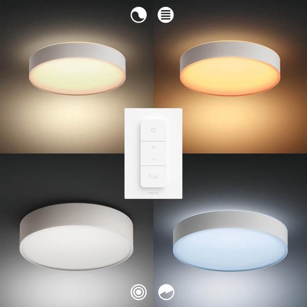 Philips Lighting Hue LED-loftspotlight 4115831P6 Enrave LED indbygget 9,6W varm hvid til kølig hvid (4115831P6)