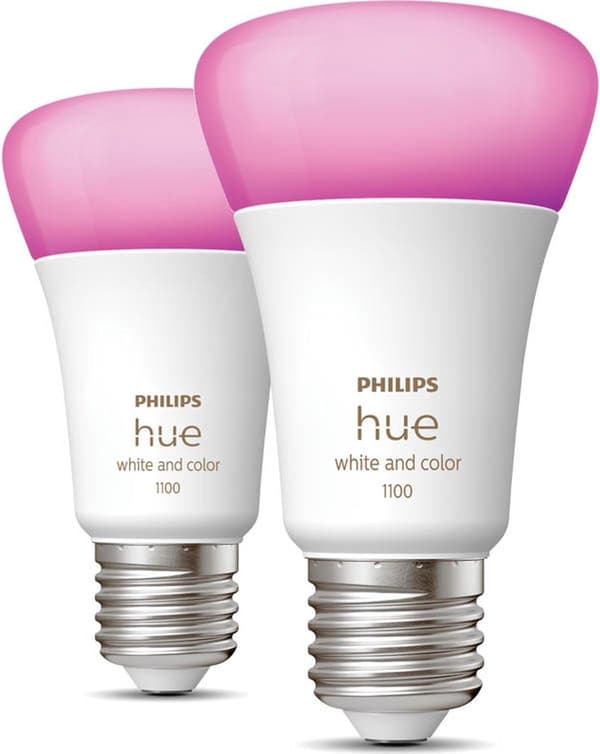 Philips Hue White & Color Ambiance E27 Twin Pack 2x800lm 75W [Energialuokka F] (8719514291324)