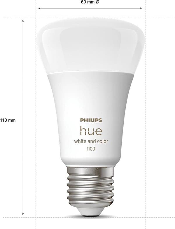 Philips Hue White & Color Ambiance E27 Twin Pack 2x800lm 75W [Energialuokka F] (8719514291324)