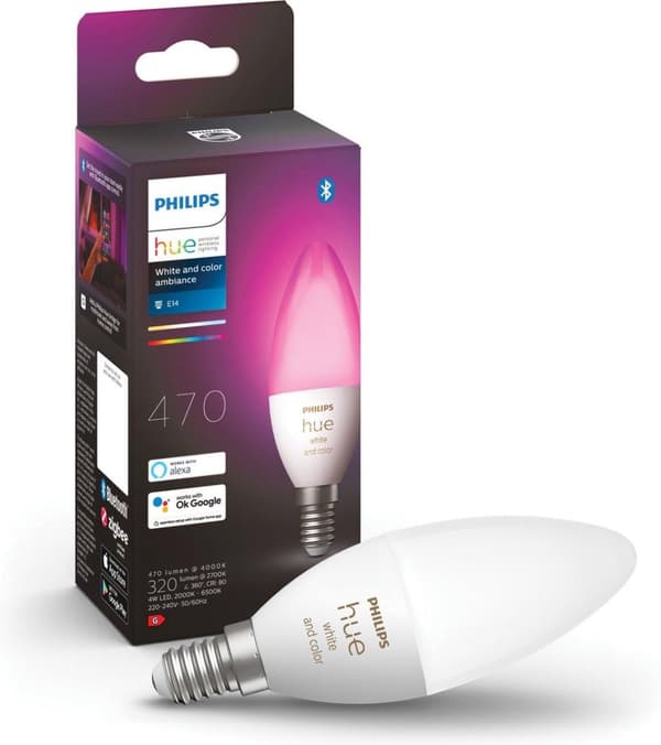 Philips Hue White & Color Ambiance Single Paint E14 470lm [Energiklass G] (8719514356627)
