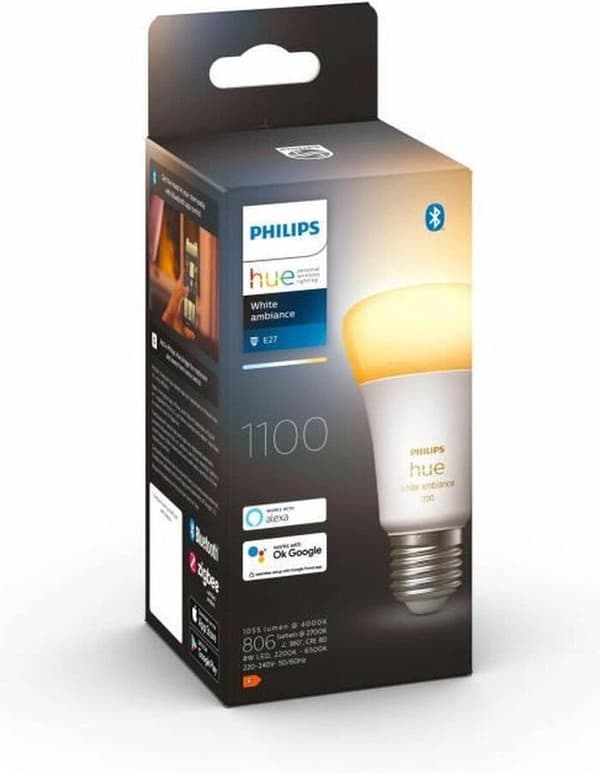 Philips Hue White Ambiance E27 Single Pack 800lm 75W [Energiklass F] (8719514291126)