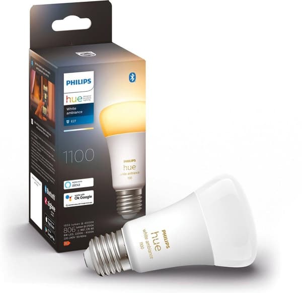 Philips Hue White Ambiance E27 Single Pack 800lm 75W [Energialuokka F] (8719514291126)