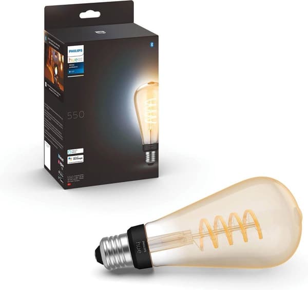 Philips Hue White Ambiance E27 Single Pack Giant Edison ST72 Filament 300lm [Energiklass G] (8719514301511)