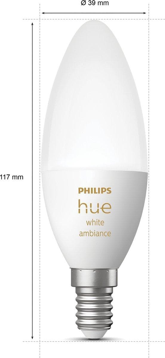 Philips Hue White Amb. Twin Pack E14 2x470lm [Energiklasse G] (8719514356740)