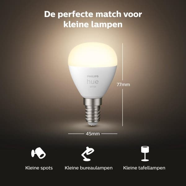 Philips Hue White E14 Luster Single Pack 470lm [Energiklasse G] (8719514356702)