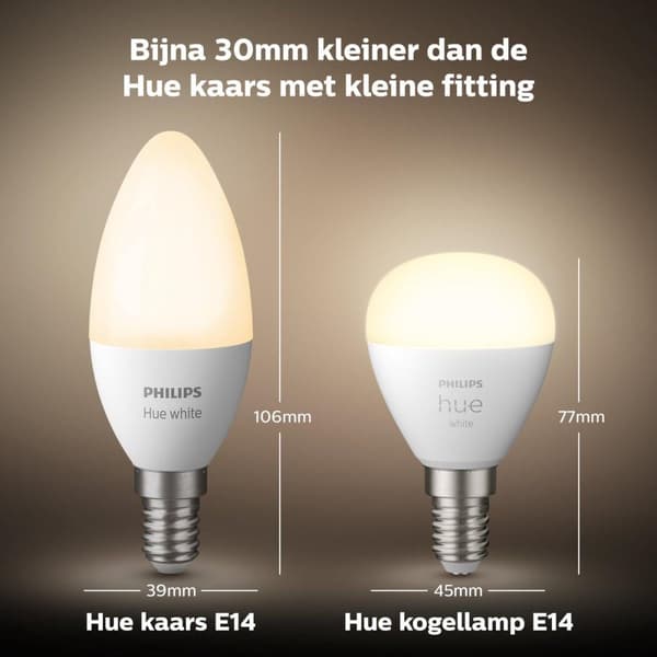 Philips Hue White E14 Luster Single Pack 470lm [Energiklasse G] (8719514356702)