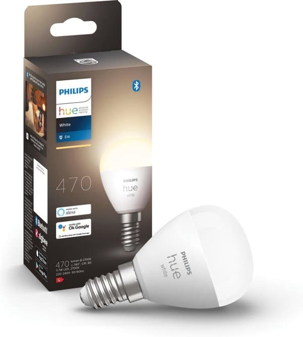 Philips Hue White E14 Luster Single Pack 470lm [Energiklasse G] (8719514356702)
