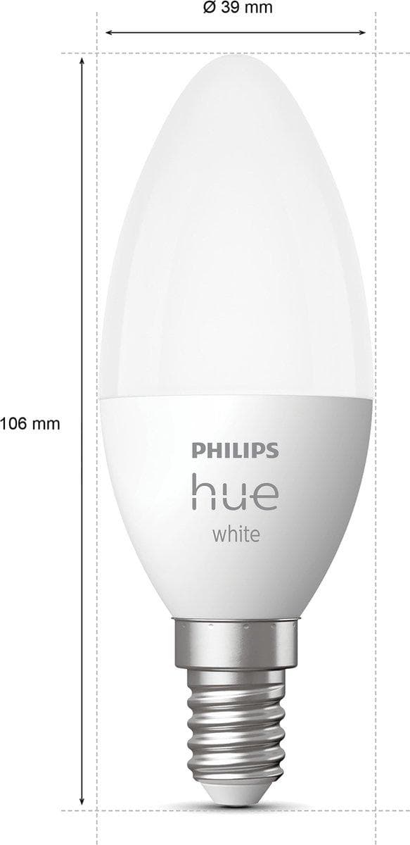 Philips Hue White E14 Single Pack 470lm [Energiklasse F] (8719514320673)