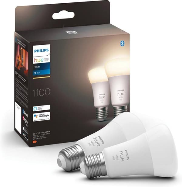 Philips Hue White E27 Twin Pack 2x1050lm 75W [Energiklasse F] (8719514289208)