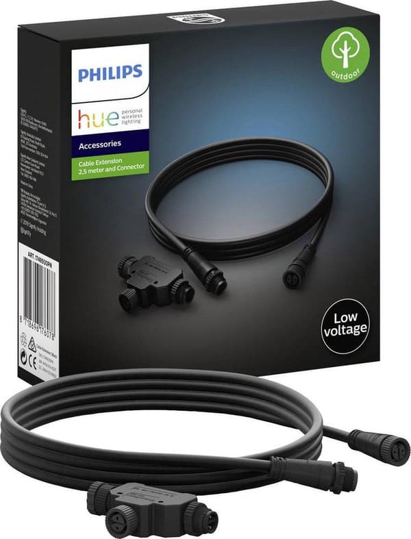 Philips Hue White and Colour Ambiance udendørslys forlængerkabel 2,5 m (17489/30/PN)