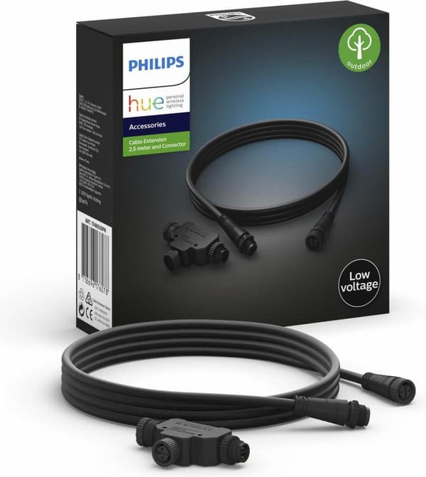 Philips Hue White and Colour Ambiance udendørslys forlængerkabel 2,5 m (17489/30/PN)