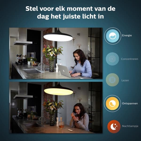 Philips Hue - Uusi himmennyskytkin - Himmenninkytkin - Valon ohjaus ja himmennys kaukosäätimellä - Magneettinen seinäkiinnitys (929002398602)