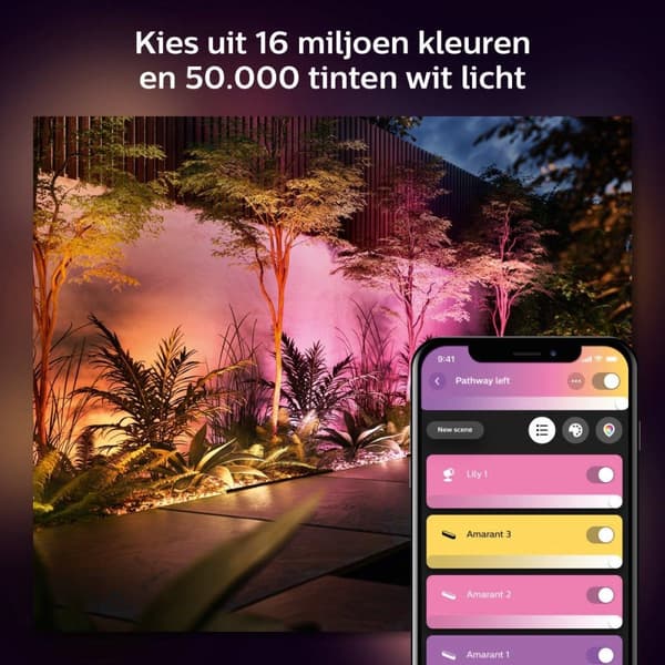 Philips Hue White and Color Amaranth linjärt utomhusljus - Smart golvbelysning - Svart - LED - Ej utbytbara glödlampor - Variabel - 2000 K (9150058434