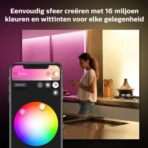 Philips Hue White & Color Ambiance Lightstrip Plus 1m förlängning 950lm (70344800)