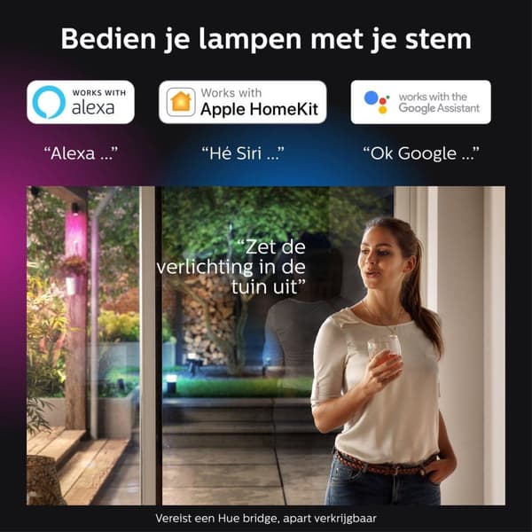 Philips Hue White & Col. Amb. Outdoor Lightstrip 2m, 780lm, dæmpbar, 16 millioner farver, kontrollerbar via app, kompatibel med Amazon Alexa (Echo, Ec
