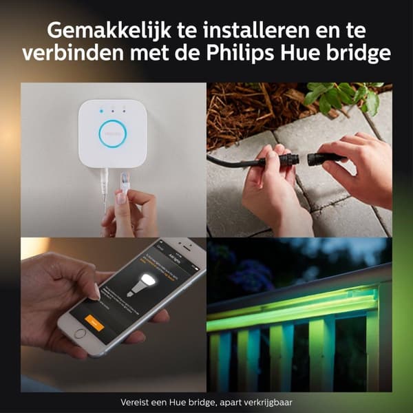 Philips Hue White & Col. Amb. Outdoor Lightstrip 2m, 780lm, dæmpbar, 16 millioner farver, kontrollerbar via app, kompatibel med Amazon Alexa (Echo, Ec