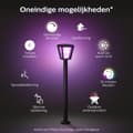 Miniatyrbild 5 av 10: Philips Hue White and Color Ambiance Econic path light black (1744230P7)
