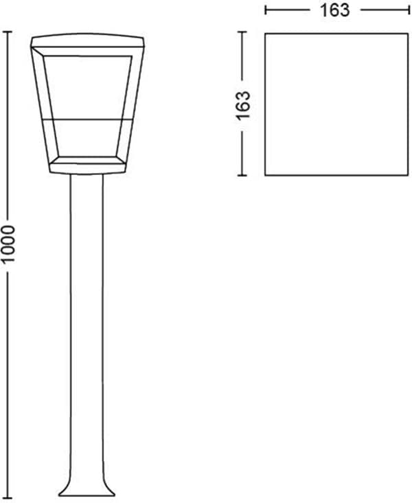 Philips Hue White and Color Ambiance Econic path light black (1744230P7)