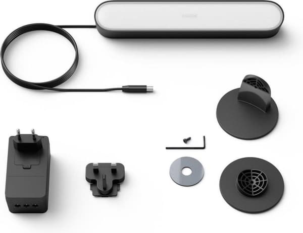 Philips Hue White and Color Ambiance Play Lightbar, himmennettävissä, jopa 16 miljoonaa väriä, ohjattavissa sovelluksen kautta, yhteensopiva Amazon Al
