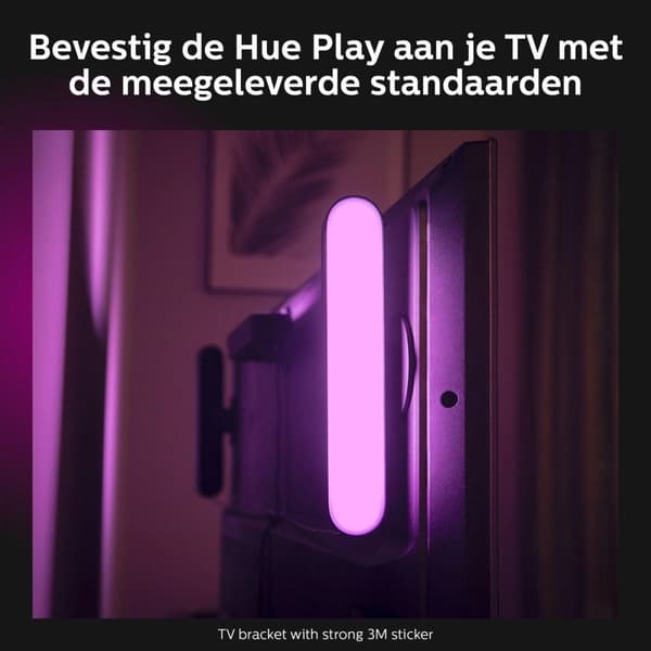 Philips Hue White and Color Ambiance Play Lightbar, himmennettävissä, jopa 16 miljoonaa väriä, ohjattavissa sovelluksen kautta, yhteensopiva Amazon Al