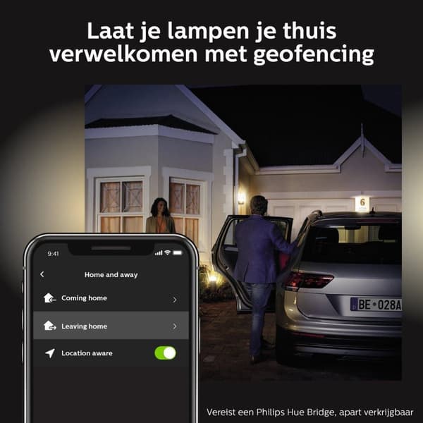 Philips Hue White and Colour Ambiance LED havespotlight Lily 1 forlængelse, dæmpbar, op til 16 millioner farver, kontrollerbar via app, kompatibel med