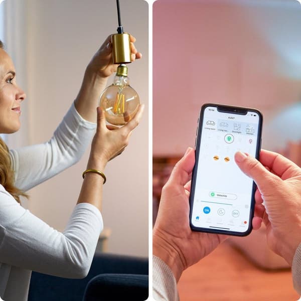 WiZ Globe Filament Slimme LED Verlichting - Warm tot Koelwit Light - E27 - 50W - 95 mm - Guld - WiFi
