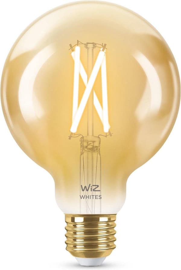 WiZ Globe Filament Slimme LED Verlichting - Warm tot Koelwit Light - E27 - 50W - 95 mm - Guld - WiFi
