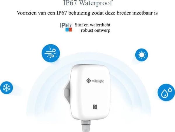 Milesight IoT LoRaWAN Outdoor -anturin magneettikosketinkytkin EM300 (EM300-MCS-868M)
