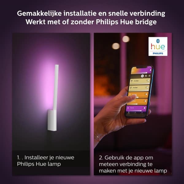 Philips Hue White & Color Ambiance Liane vägglampa vit 900lm (34344300)