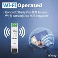 Miniatyrbild 9 av 11: Shelly PRO 3EM - WLAN elmätare - 3x 120A - inkl. 3 terminaler -BT - mätfunktion (SHELLY_PRO_3EM)