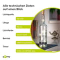 Miniatyrbild 6 av 6: Goobay 10 LED-flaskljuskedja, inkl. timer, silver-ljusbrun - atmosfärisk ljusdekoration för glasflaskor (49855)