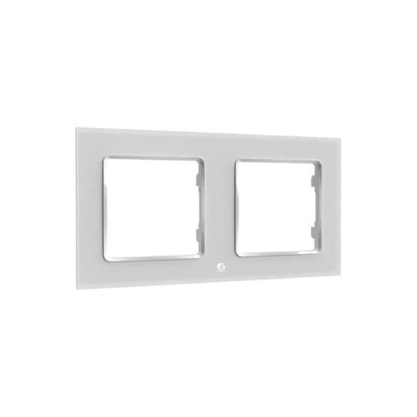 Tilbehør "Vægramme 5,10 cm (2") Vægtrykknapsramme dobbelt hvid (WF2_Hvid)