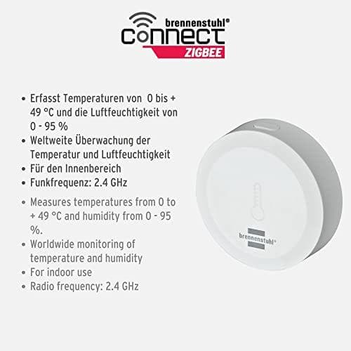 Brennenstuhl 1293920 temperatursensor och fuktighetssensor vit TFS CZ 01 (1293920)