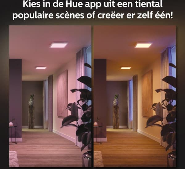 Philips Hue White and Color ambiance Hue Surimu Square panellys - Smart loftbelysning - Hvid - Bluetooth - LED - Ikke-udskiftelige pære(r) - Hvid (929