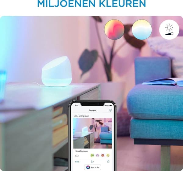 WiZ SQUIRE bærbar bordlampe, der kan indstilles hvid og farve hvid (929002690301)